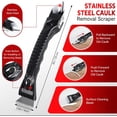 thumbnail image 2 of Silicone Caulking Tool Kit, Caulk Remover Tool, Putty Knife Scraper, 3 Glass Glue Corner Scrapers, Grout Removal Tool with Stainless Steel Head for Kitchen Bathroom and Window, 2 of 13