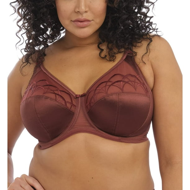 Elomi Women's Plus Size Cate Underwire Full Cup Banded Bra, Dark Copper,  36K 