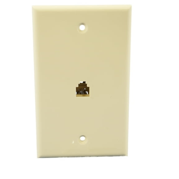 Cooper Wiring Devices 3532-4A Almond Four Wire Telephone Jack Wall Plate