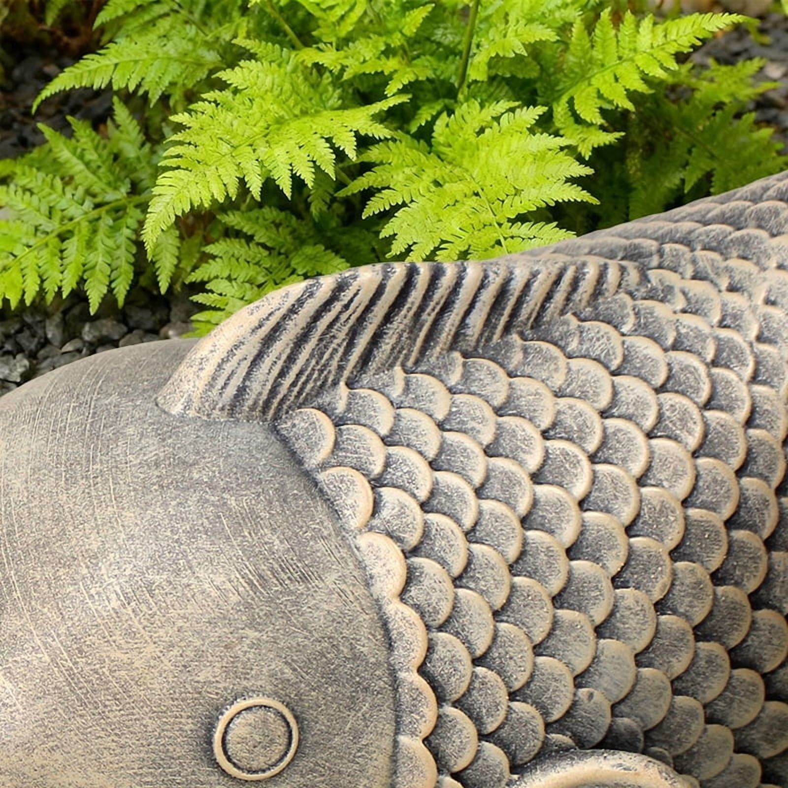 Unbranded 11 Inch Koi Fish Garden Statues, Weatherproof
