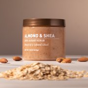 Shea Sugar Scrub, Almond and Shea, 18 oz