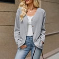 thumbnail image 4 of Edvintorg Knit Cardigans for Women V Neck Long Sleeve Loose Casual Button Down Cardigan Women's Clothes Gray S-2XL, 4 of 6