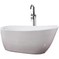 thumbnail image 3 of Fine Fixtures Zen Freestanding Bathtub White 68" With Drain Included, 3 of 7