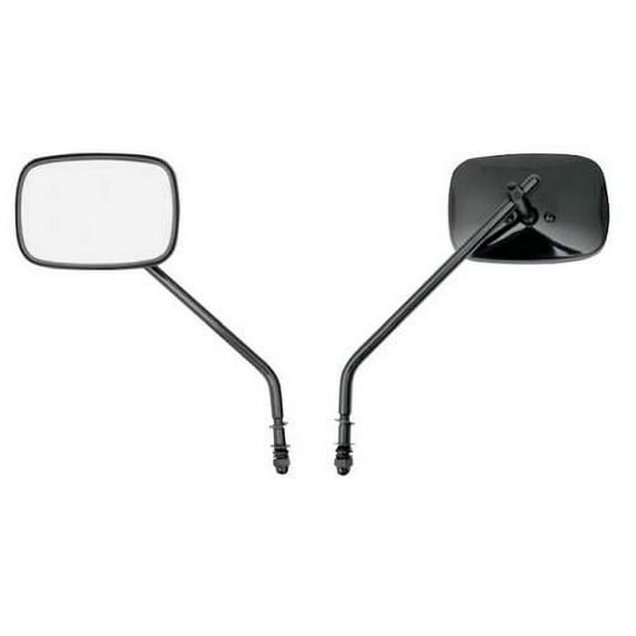 Drag Specialties Die-Cast Long Stem Black Mirror (0640-0657)