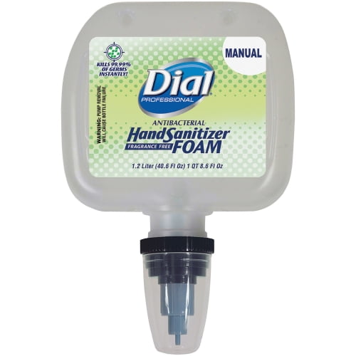 Dial Complete, DIA05085, DialDuo Dispenser Hand sanitze Refill, 3 / Carton, Clear