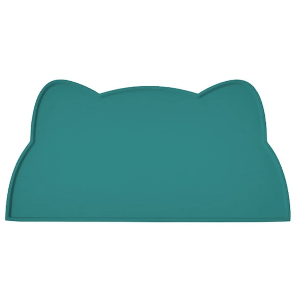 Alfombrilla de silicona para gatos TOKAYIFE, impermeable y antideslizante, color verde