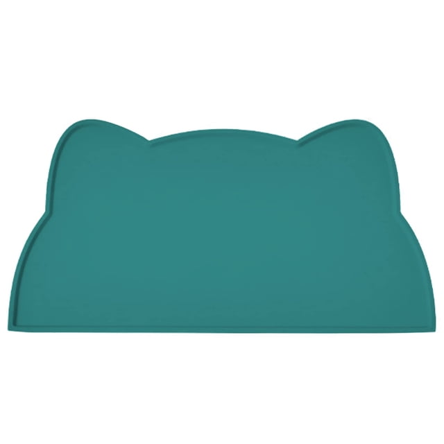 Alfombrilla de silicona para gatos TOKAYIFE, impermeable y antideslizante, color verde