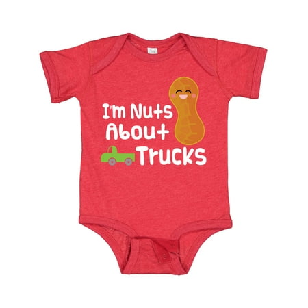 

Inktastic Nuts About Trucks Outfit Boys Gift Baby Boy Bodysuit