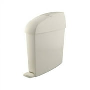 Sanitary Bin Rectangular, Plastic, 3 gal, White