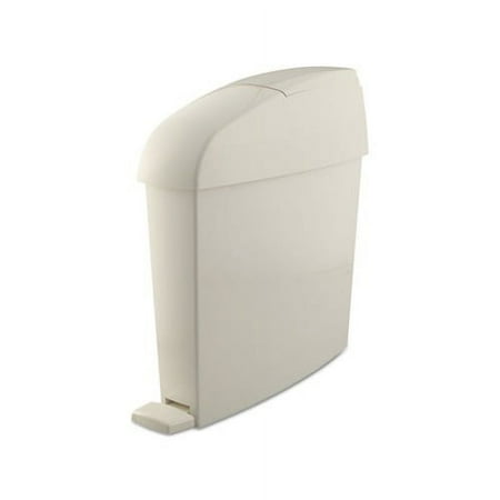 Sanitary Bin Rectangular, Plastic, 3 gal, White