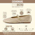 thumbnail image 3 of Cushionaire Bistro Mary Jane Flats for Women - Woven Ballet Flats with Strap and Memory Foam for All-Day Comfort | Womens Casual Shoes, 3 of 16