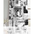 thumbnail image 6 of Paris Tower Sheer Curtains 54 Inch Length 2 Panels Set for Living Room/Bedroom, Vintage Architectural Hand-Painted Aesthetic Kitchen Curtains Grommet Semi-Sheer Curtains Window Treatments 42"x54"x2, 6 of 7