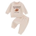 thumbnail image 3 of Fall Outfits Toddler Baby Boy Football Outfit Long Sleeve Sunday Football Chiefs Print Sweatshirt Pants Set Fall Winter Clothes, 3 of 9