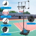 thumbnail image 2 of Basketball Goal Portable Basketball Hoop Indoor Outdoor Basketball Stand 5.6-7ft Adjustable 28in Backboard with Wheels, 2 of 7