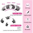 thumbnail image 2 of LAICAIW Natural Cluster Lashes D Curl Lashes Clusters Natural Look Individual False Eyelashes 7 Pairs DIY Russian Lashes Multipack, 2 of 7