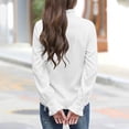 thumbnail image 6 of Dpjklzsn Women's Viscose Ruffle Collar Blouse, Long Sleeve Button Front Office Shirt with Ruffle Cuffs, 6 of 6