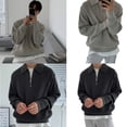 thumbnail image 3 of Men's Lapel Sweater Slim Fit Lightweight Sweatshirts Knitted Pullover for Casual Or Formal Wear Half Zip Knitwear, 3 of 19