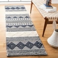 thumbnail image 2 of SAFAVIEH Natura Carly Geometric Runner Rug, Navy/Ivory, 2'3" x 16', 2 of 8