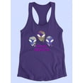 thumbnail image 3 of Alien Cosmic Approval Racerback Tank Women -Smartprints Designs, Female x-Large, 3 of 4