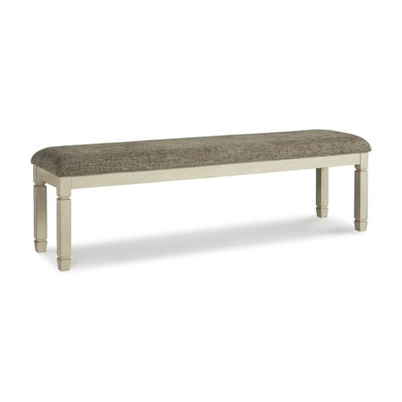 Signature Design by Ashley Casual Bolanburg 65" Dining Bench, Antique Cream/Brown