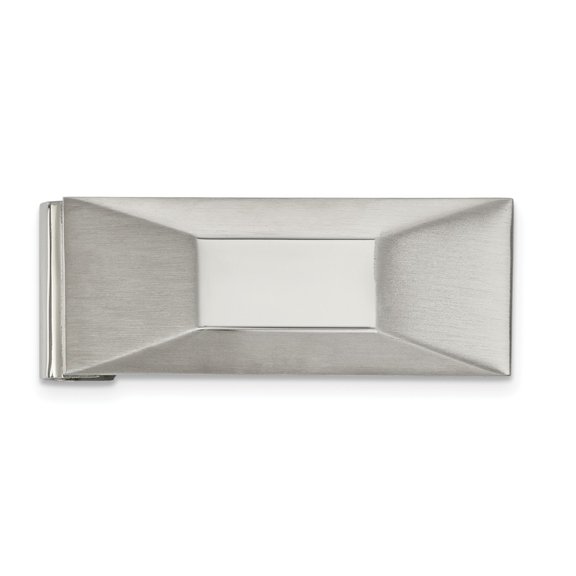 FB Jewels Stainless Steel Polished and Brushed Money Clip