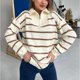 thumbnail image 2 of Sweet Comfortable Long-Sleeved Striped Soft Women Fashion Loose Sweater Tops, 2 of 8