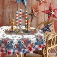 thumbnail image 4 of 4th of July Tablecloth Waterproof Patriotic Table Cloths for Memorial Day, Independence Day Indoor Outdoor Dining Room-60"*60" Round, 4 of 6