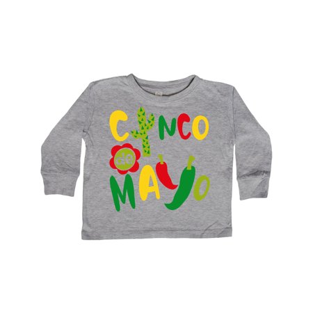 

Inktastic Cinco de Mayo- Cactus Peppers Flower Gift Toddler Boy or Toddler Girl Long Sleeve T-Shirt