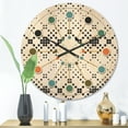 thumbnail image 2 of Designart 'Geometrical Abstract Retro Minimal Pattern IX' Mid-Century Modern Wood Wall Clock, 2 of 5