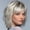 E482, variant on New Women Side Part Gradient Platinum Blonde Short Curly Wig Fashion Bob Hair Wig