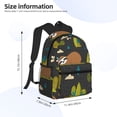 thumbnail image 4 of Lsque Funny Sloths In The Forest Classic Casual Backpack - Large Capacity Water-Resistant Backpack for School, Work, Travel, and Outdoor Activities, 4 of 8