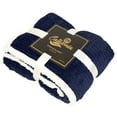 thumbnail image 7 of Catalonia Sherpa Throws Fluffy Fuzzy Fleece Blanket 50”x60” for Adults Children, Super Soft Comfy Plush for Sofa Couch Bed Reversible All Season, Dark Blue, 7 of 7