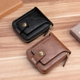 thumbnail image 4 of Men's Wallet Retro Vintage Male Wallets Storage Bag Coin Purse Card Holder Lightweight Money Clip Interior Slot Pocket Dark Coffee, 4 of 10
