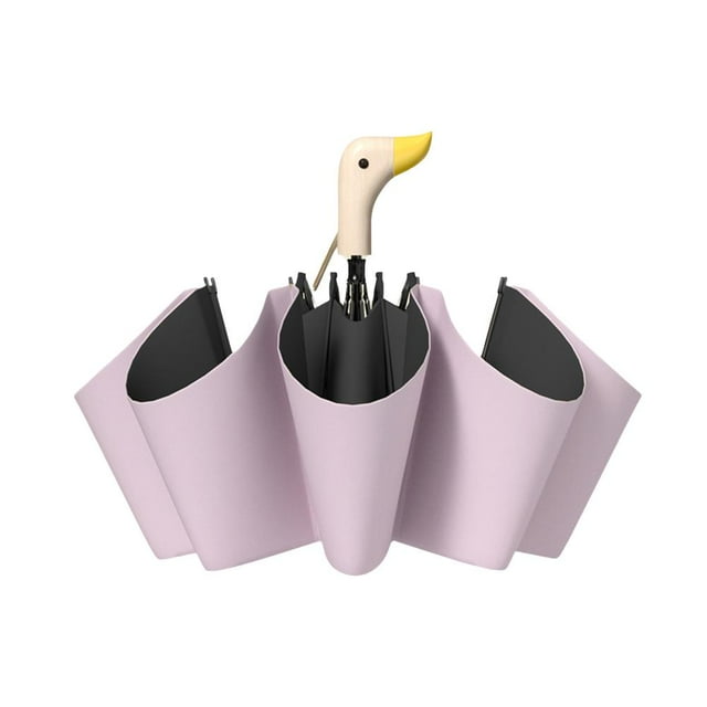 Duck Umbrella, Wood Handle, 8 Ribs, UV Protection, Multiple Colors, Rain & Sun