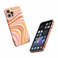 thumbnail image 5 of Retro 70s Orange Swirl Case for iPhone 13 Pro,Aesthetic Art Design Full Cover Protective Case, 5 of 5