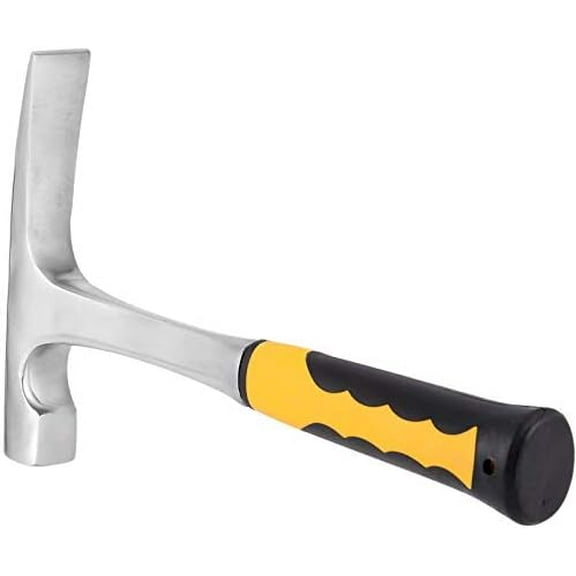 32 OZ 12 Inches Rock Pick Hammer with Skid Handle, All Steel Drop Forged Masonry Hammer, Geologist Hammer with Blunt Head and Non-Slip Shock Absorbing Grip for Mining$$Tools & Hardware Other