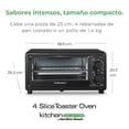thumbnail image 2 of Horno Tostador Electrico Hamilton Beach 4 Rebanadas para Hornear y Asar Compacto para Pizza 9” con Temporizador 1100W, 2 of 9
