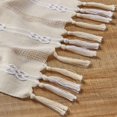 thumbnail image 2 of GHSDFBB Boho Table Runner Rustic Style 13\u201cx120\u201d, Cream Hollow Braided Farmhouse Linen Table Runner 120 Inches Long with Tassels for Dining Room Kitchen, 2 of 4