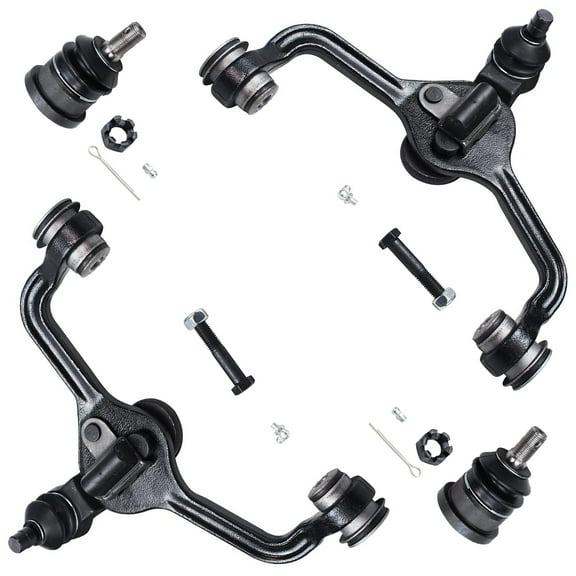 Detroit Axle - Front 4pc Control Arms Kit for 1995-2000 2001 Ford Crown Victoria Lincoln Town Car Mercury Grand Marquis, 2 Upper Control Arms 2 Lower Ball Joints Suspension Kit Replacement