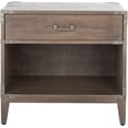 thumbnail image 4 of SAFAVIEH Light Brown Shelf Fully Assembled Couture Home Collection Nisha 1-Drawer Wood Nightstand, 4 of 14
