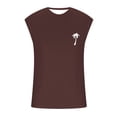thumbnail image 3 of TOWED22 Men's Workout Tank Tops Sports Training Sleeveless Gym Hoodies Bodybuilding Cut Off Muscle Shirts(Brown,L), 3 of 4