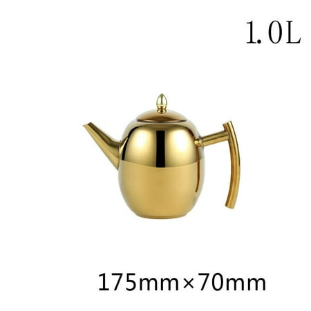 

1L/1.5L Belly Shape Tea Pot Handheld Design Water ttle 304 Stainless Steel Tea ttle With Filter Water Pot