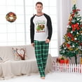 thumbnail image 4 of Green Plaid Bigfoot Christmas Pajamas, Family and Pet Matching Set, Cotton And Poly Blend, Size NB - Men 6XL, 4 of 7