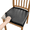 Black, variant on Removable PU Leather Dining Chair Seat Slipcover 19 Inch Stretchable Dining Room Seat Cover Waterproof Boho Solid Color Kitchen Chair Protctor Cover for Dining Office(Blue)