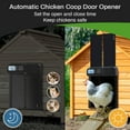thumbnail image 6 of Automatic Chicken Coop Door, Aluminum Weatherproof Auto Chicken Coop Door Opener with Timer & Anti-Pinch Design, Battery Powered, 6 of 8