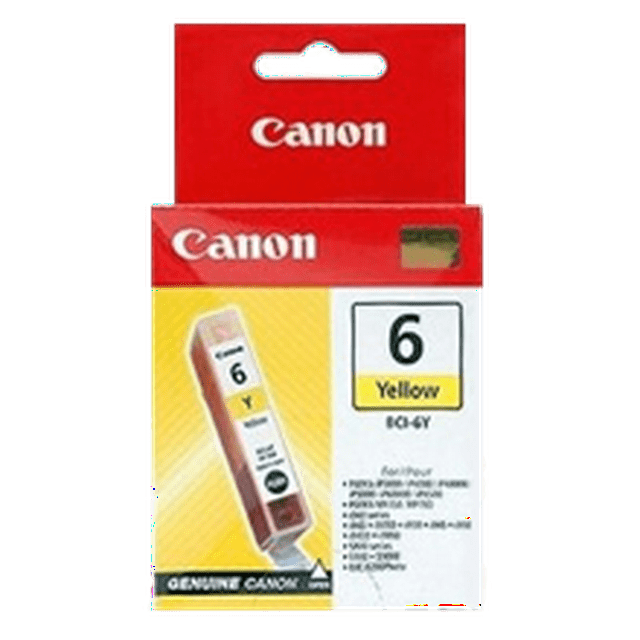 Cartouche d'Encre / Jet d'Encre Jaune CANON BCI6Y Neuve Originale pour CANON S800