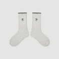 thumbnail image 4 of Yuanlong Womens Socks Ruffled Bow Detail Ribbed Knitted Mid-Calf Socks Elegant Comfortable For Everyday Wear Crew Socks, 4 of 5