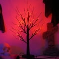 Halloween Room Decorations Lighted Black Halloween Tree With Orange And