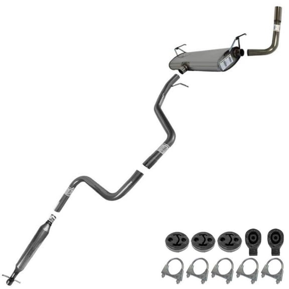 Northeastern Exhaust Resonator, Intermediate Pipe, Muffler & Tail Pipe Fits 2008-2010 Pontiac G6 3.5L - Direct Fit | Stainless Steel System Kit