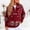 A1 Red, variant on GILIGEGE Women Zip Up Cardigan Sweater Stand Collar Knit Printed With Bandana Patterns,Long Sleeve,Zipper Cardigans With Side Pockets,Fall Clothes,Lightweight Knit,Trendy ChristmasThick Jacket Grey
